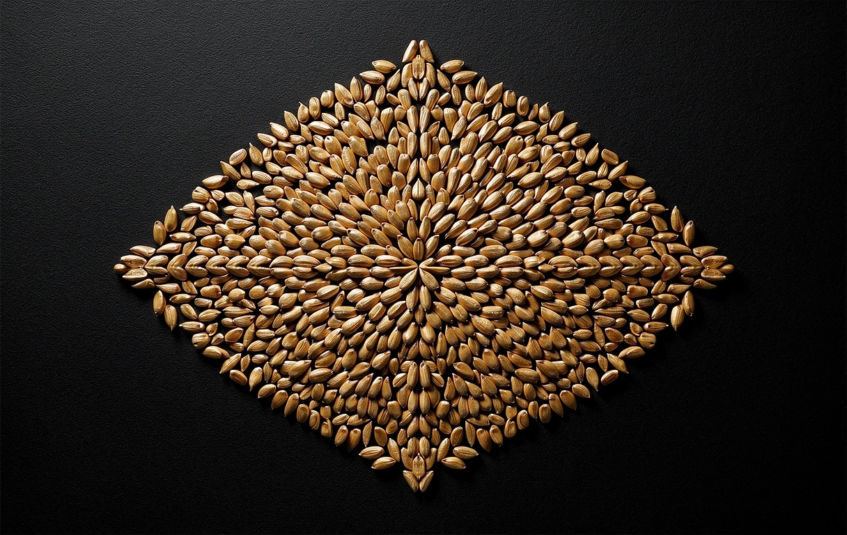 Detailaufnahme von Getreide als Symbol für Präzision